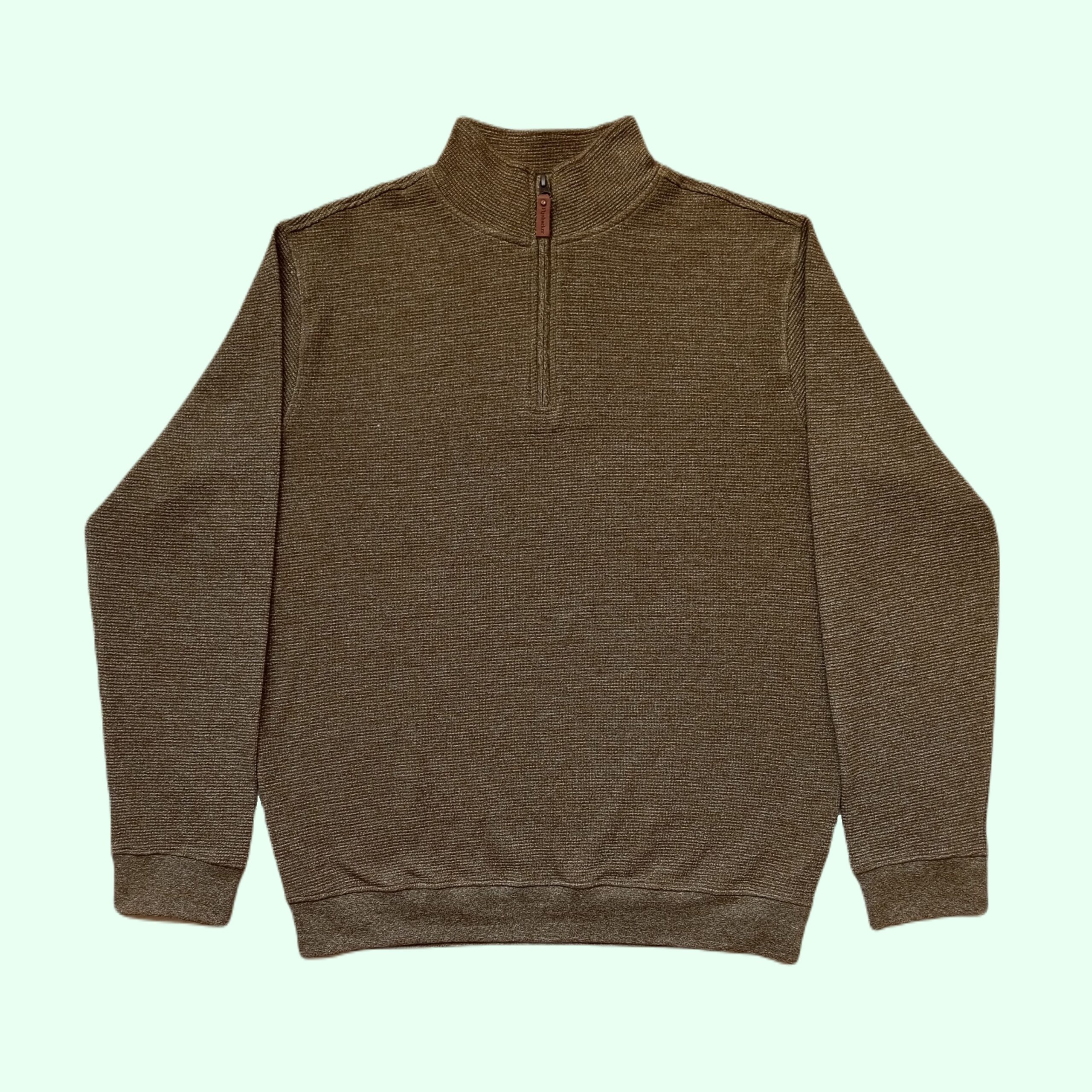 Half-Zip Pull Over Sweater Brown